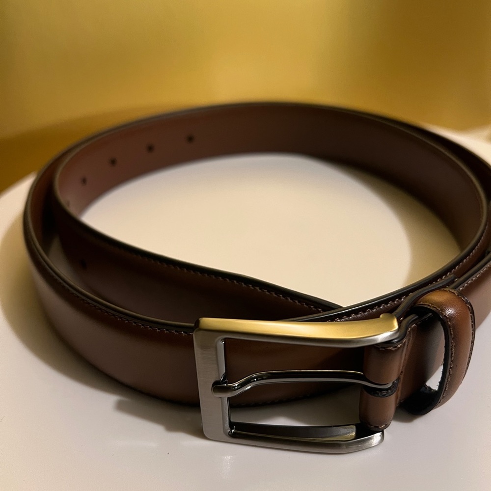 BRAND NEW MENS LEATHER BELT NWT - Picture 4 of 7